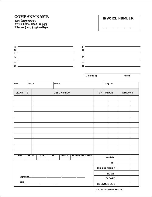 invoice template for mac word