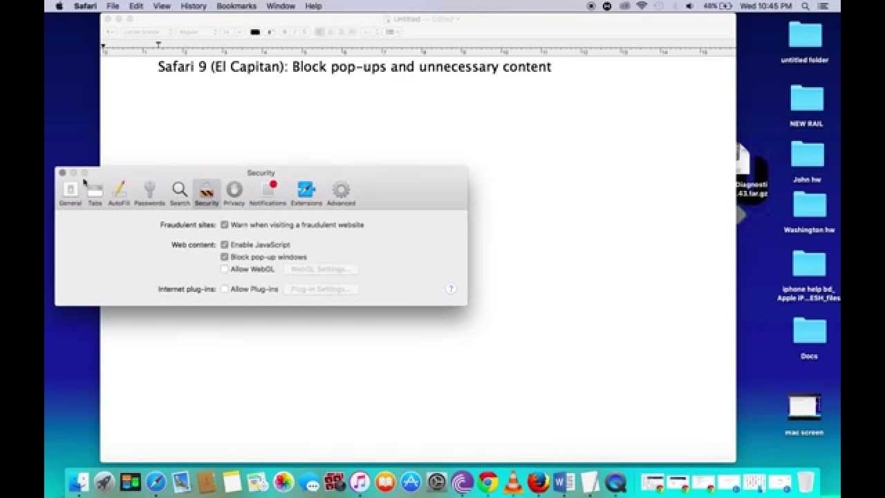 enable pop ups for google chrome on mac